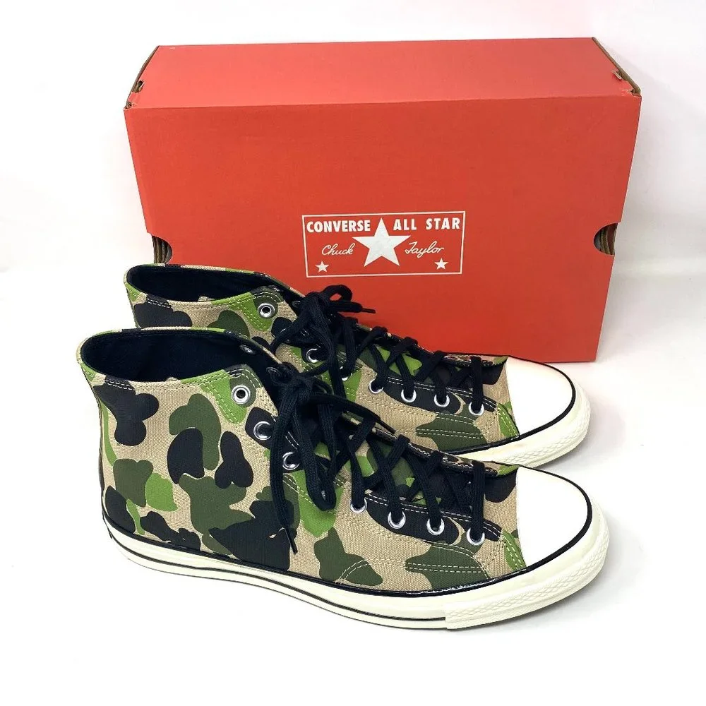 Converse Chuck 70 High Top Camo Archive Print Green  Men's Size Sneakers 163407C_2